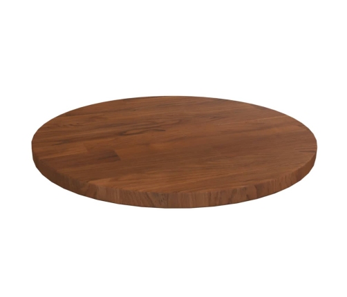 Tablero de mesa redonda madera de roble marrón oscuro Ø30x1,5cm