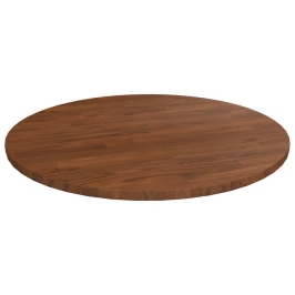 Tablero de mesa redonda madera de roble marrón oscuro Ø50x1,5cm