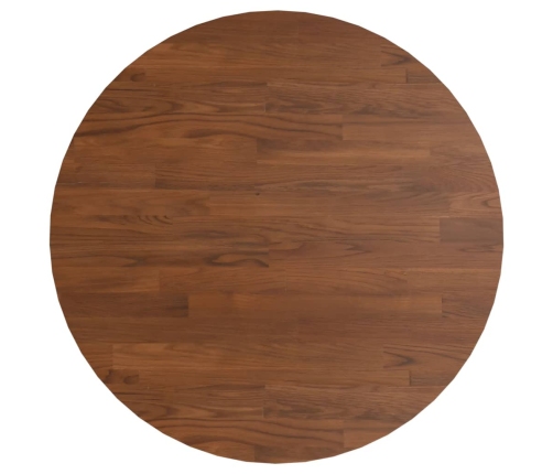 Tablero de mesa redonda madera de roble marrón oscuro Ø60x1,5cm