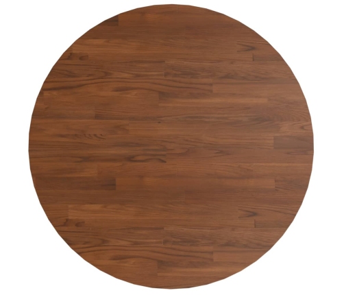 Tablero de mesa redonda madera de roble marrón oscuro Ø70x1,5cm