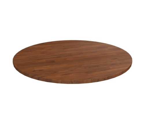 Tablero de mesa redonda madera de roble marrón oscuro Ø80x1,5cm