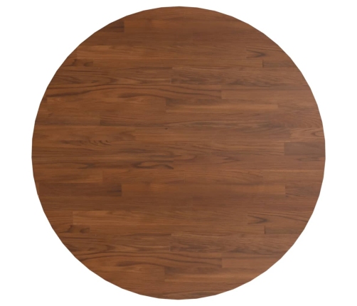 Tablero de mesa redonda madera de roble marrón oscuro Ø80x1,5cm