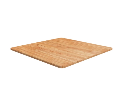 Tablero de mesa cuadrado madera roble marrón claro 70x70x1,5 cm