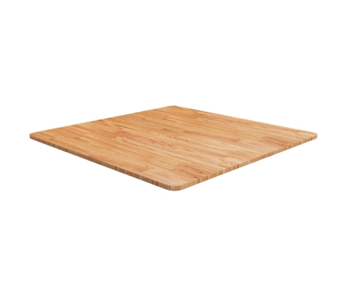 Tablero de mesa cuadrado madera roble marrón claro 80x80x1,5 cm