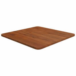 Tablero de mesa cuadrada madera roble marrón oscuro 50x50x1,5cm