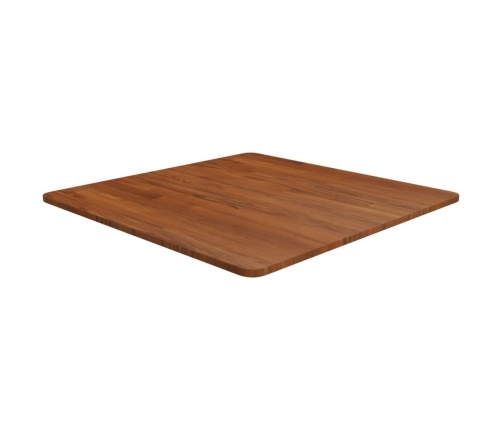 Tablero de mesa cuadrada madera roble marrón oscuro 70x70x1,5cm