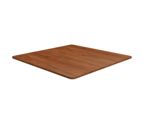 Tablero de mesa cuadrada madera roble marrón oscuro 80x80x1,5cm