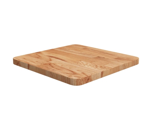 Tablero de mesa cuadrada madera roble marrón claro 40x40x2,5 cm