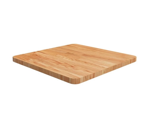 Tablero de mesa cuadrada madera roble marrón claro 50x50x2,5 cm