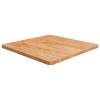 Tablero de mesa cuadrada madera roble marrón claro 60x60x2,5 cm