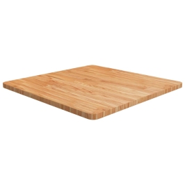 Tablero de mesa cuadrada madera roble marrón claro 70x70x2,5 cm