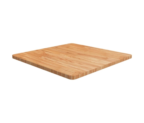 Tablero de mesa cuadrada madera roble marrón claro 70x70x2,5 cm