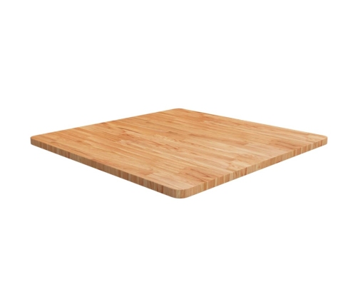 Tablero de mesa cuadrada madera roble marrón claro 80x80x2,5 cm