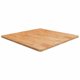 Tablero de mesa cuadrada madera roble marrón claro 90x90x2,5 cm