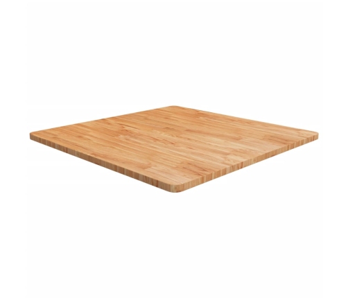 Tablero de mesa cuadrada madera roble marrón claro 90x90x2,5 cm