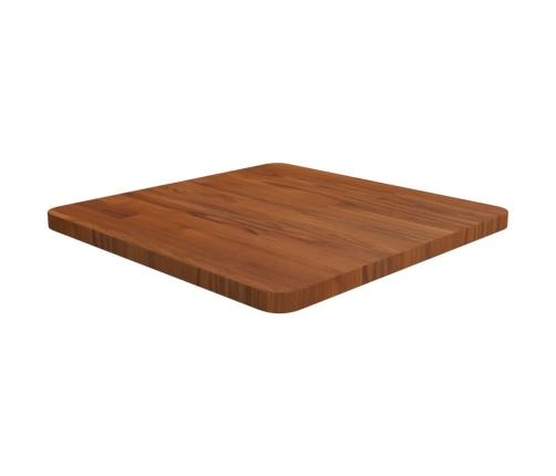 Tablero de mesa cuadrada madera roble marrón oscuro 50x50x2,5cm