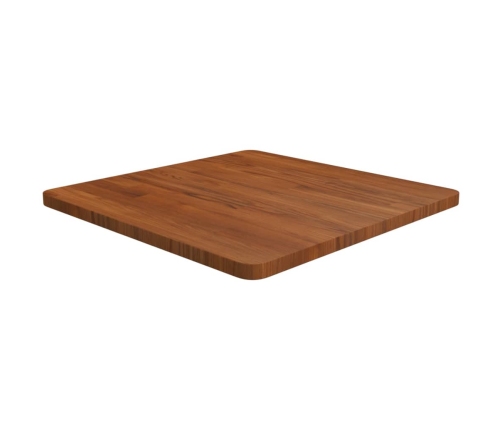 Tablero de mesa cuadrada madera roble marrón oscuro 60x60x2,5cm