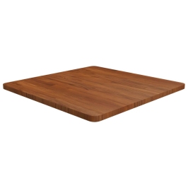 Tablero de mesa cuadrada madera roble marrón oscuro 70x70x2,5cm