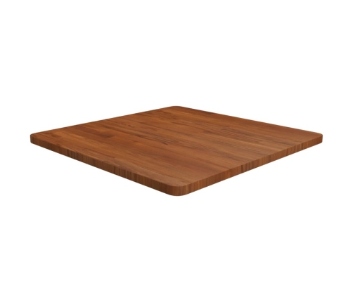 Tablero de mesa cuadrada madera roble marrón oscuro 70x70x2,5cm