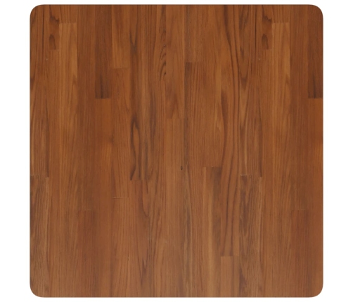 Tablero de mesa cuadrada madera roble marrón oscuro 70x70x2,5cm