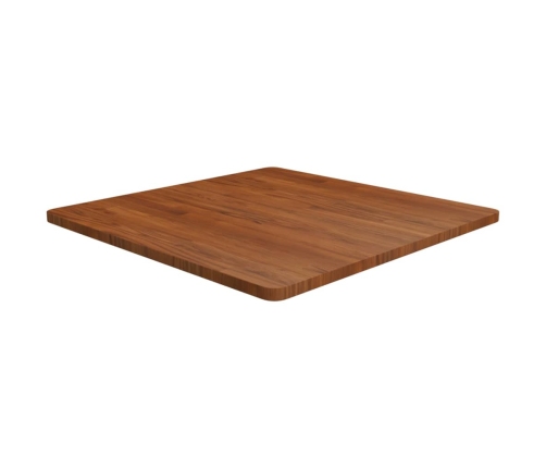 Tablero de mesa cuadrada madera roble marrón oscuro 80x80x2,5cm