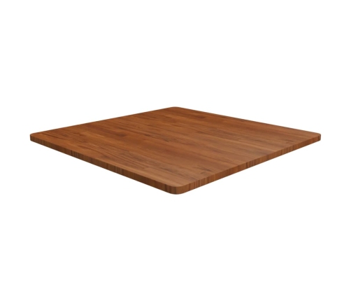 Tablero de mesa cuadrada madera roble marrón oscuro 90x90x2,5cm