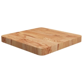 Tablero de mesa cuadrada madera roble marrón claro 40x40x4 cm