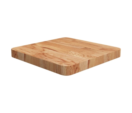 Tablero de mesa cuadrada madera roble marrón claro 40x40x4 cm