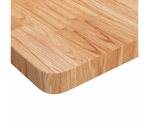 Tablero de mesa cuadrada madera roble marrón claro 40x40x4 cm