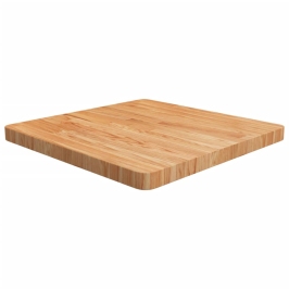 Tablero de mesa cuadrada madera roble marrón claro 60x60x4 cm