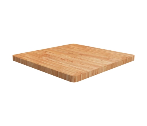 Tablero de mesa cuadrada madera roble marrón claro 70x70x4 cm