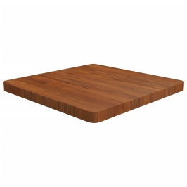 Tablero de mesa cuadrada madera roble marrón oscuro 60x60x4 cm