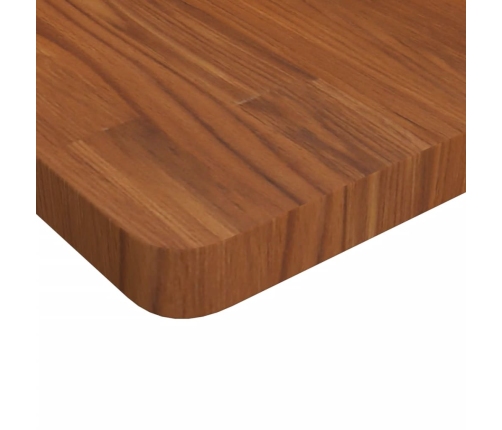 Tablero de mesa cuadrada madera roble marrón oscuro 60x60x4 cm