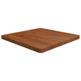 Tablero de mesa cuadrada madera roble marrón oscuro 70x70x4 cm