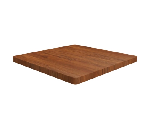 Tablero de mesa cuadrada madera roble marrón oscuro 70x70x4 cm