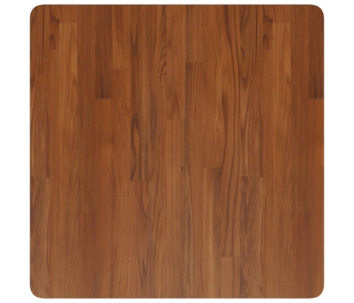 Tablero de mesa cuadrada madera roble marrón oscuro 70x70x4 cm