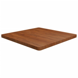 Tablero de mesa cuadrada madera roble marrón oscuro 80x80x4 cm