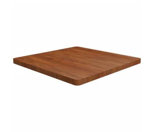 Tablero de mesa cuadrada madera roble marrón oscuro 80x80x4 cm