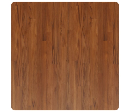 Tablero de mesa cuadrada madera roble marrón oscuro 90x90x4cm