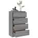 Aparador de madera contrachapada Sonoma gris 60x35x98,5 cm