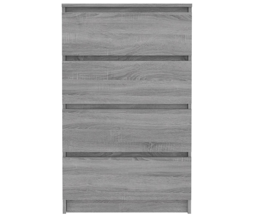 Aparador de madera contrachapada Sonoma gris 60x35x98,5 cm