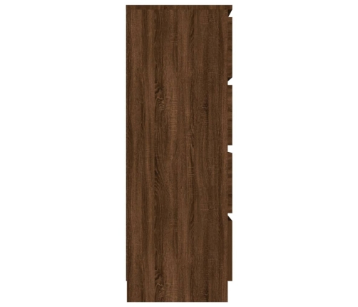 Aparador madera contrachapada roble marrón 60x35x98,5 cm