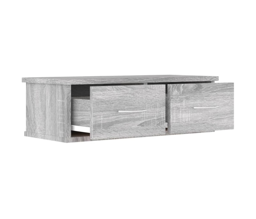 Armario de pared madera contrachapada gris Sonoma 60x26x18,5 cm