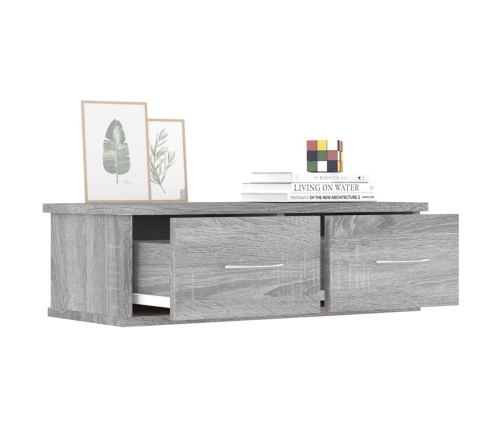 Armario de pared madera contrachapada gris Sonoma 60x26x18,5 cm