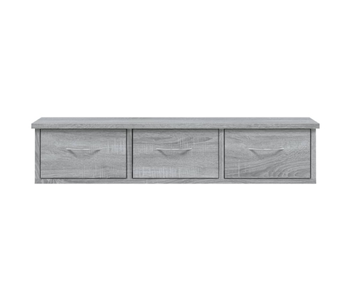 Armario de pared madera de ingeniería gris Sonoma 88x26x18,5 cm