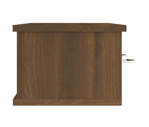 Armario de pared madera contrachapada roble marrón 88x26x18,5cm