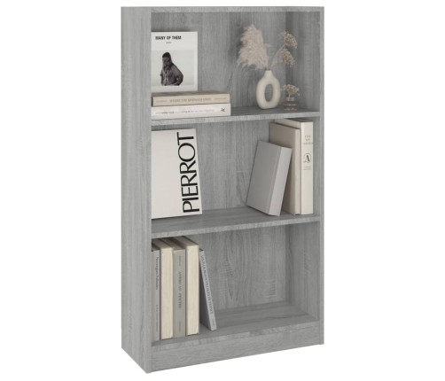 vidaXL Estantería de madera contrachapada gris Sonoma 60x24x109 cm