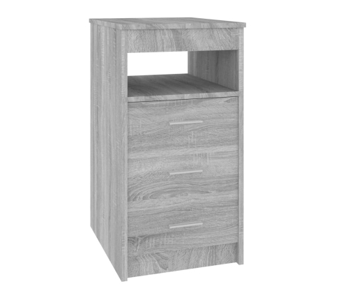 Cajonera de madera contrachapada gris Sonoma 40x50x76 cm