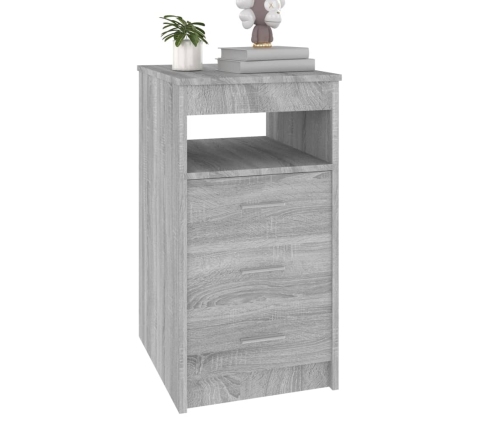 Cajonera de madera contrachapada gris Sonoma 40x50x76 cm