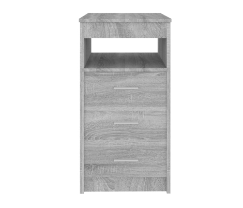 Cajonera de madera contrachapada gris Sonoma 40x50x76 cm